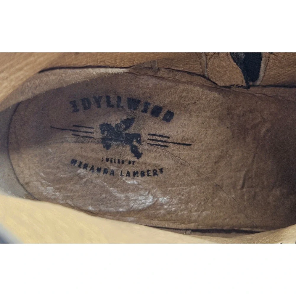 Idyllwind by Miranda Lambert Black Braided‎ Leather Ankle Boot Buckle Fringe
